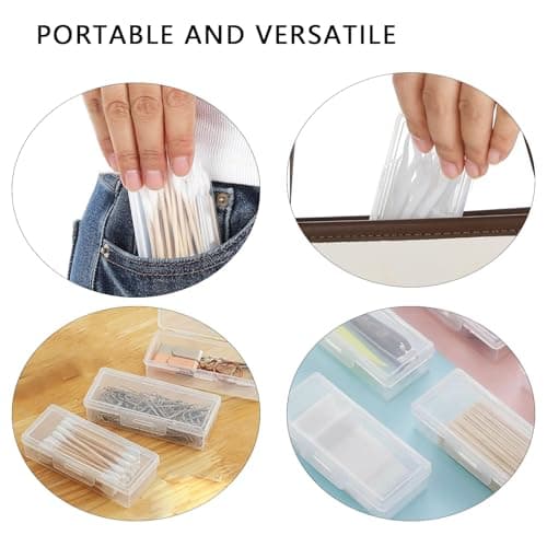 2 Pack Cotton Bud Holder,Portable Plastic Cotton Buds Dispenser Travel Case — view 6