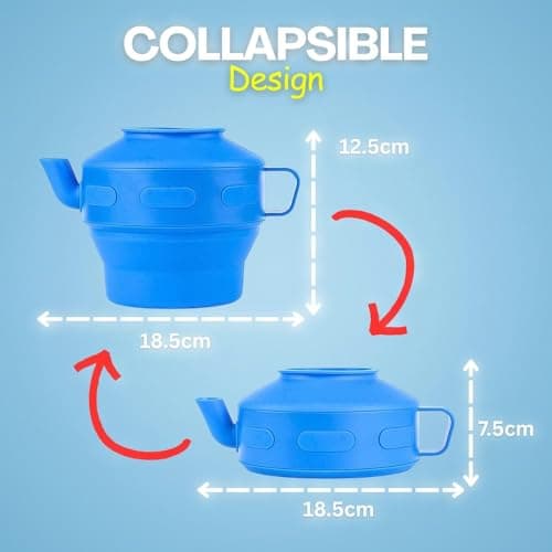 Collapsible Portable LooBud Travel Bidet, Bodna, Lota, Shatafa - 1L (Blue, One Size) — view 3