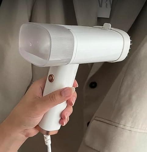 Lanboo Clothes Steamer, Foldable Lightweight Travel Steamer for Home&Office, Handheld Portable 20s Fast Heat-Up Wrinkle Remover with Brush, Detachable 120ml Water Tank & Anti-Leak Design — view 2