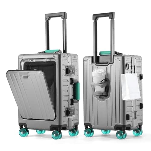 AIWEINY All Aluminium Suitcase Carry On Luggage Hard Shell Cabin