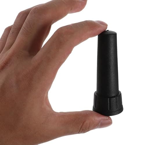 DOITOOL 2pcs Umbrella Tip Caps Rubber Lightweight Install Easily Rain Umbrella Repair Kit Replacement Tip Cover for Outdoor Use Black — view 4