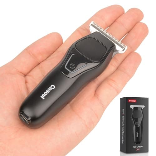 COSOUL Beard Trimmer for Men Professional Hair Clipper Compact Portable Mens Mustache Trimmer Face Bald Head Razor Shaver Electric Body Hair Trimmer for Men