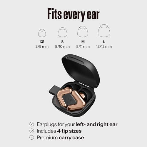 Alpine Tune Concert Ear Plugs Hi-Fi | Comes with 4 Tip Sizes 19dB Rose Gold — view 6