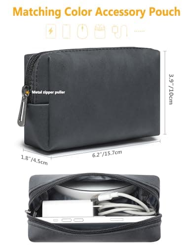 HYZUO 15 Inch Laptop Case Bag Sleeve with Stand for MacBook, Graphite — view 5