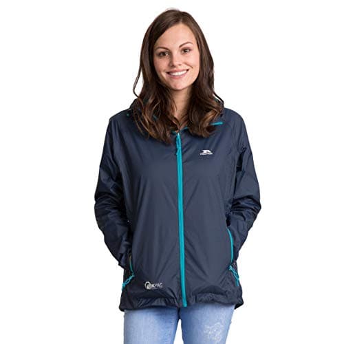 Trespass Womens Waterproof Packaway Jacket Qikpac Navy in Size - 12 — view 2
