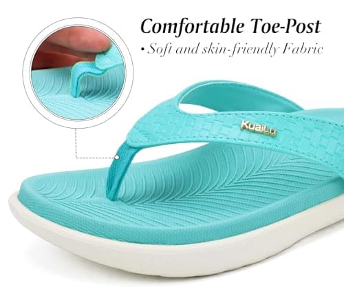 KuaiLu Flip Flops For Women Arch Support Yoga Mat Cushioned Thong Sandals — view 6