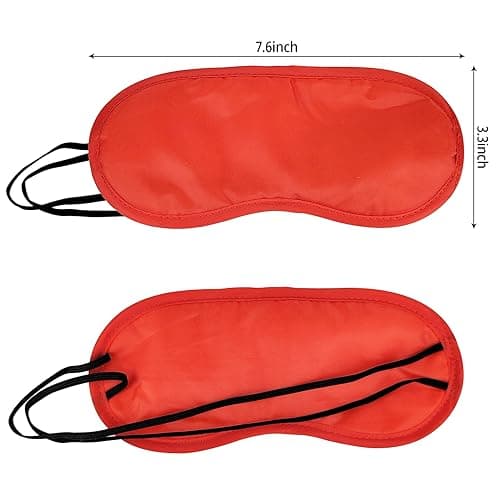 5 Pcs Eye Sleep Masks, Eye Blinderfold for Sleeping Covering, Travel, Party Supply (Pink) — view 3