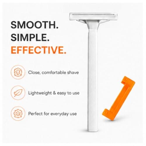20 Pack Men’s Razors, Single Blade Disposable Razors for Men and Women | Manual Shaver for Face & Body | Sharp Blades for Smooth Shaving, Beard & Facial Hair Removal | Travel Grooming Kit — view 2