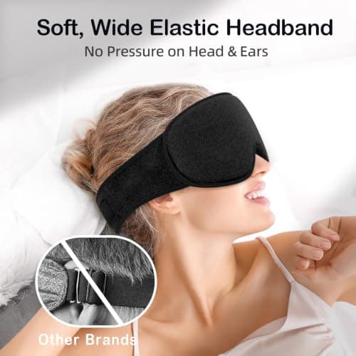 INNELO Sleep Eye Mask, Upgraded 3D Blackout Design, Ideal for Side Sleepers — view 3