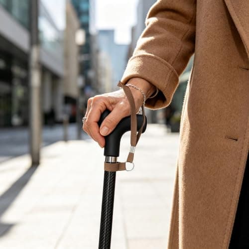 FOHOLA 4 Pack Wrist Straps, Cane Hanging Rope, Wrist Strap for Walking Stick Accessories, Outdoor Travel (4, Brown) — view 4