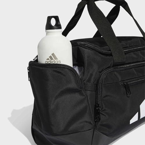 adidas Unisex Training Defender Duffle Bag XSmall Duffel Bag, Black/White, One Size — view 6