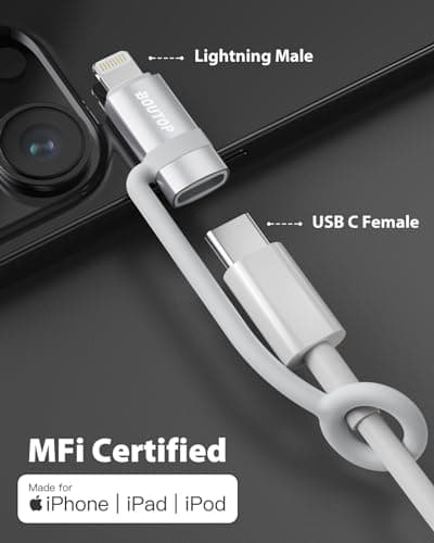 BOUTOP 1 Pack 36W USB C to Lightning Adapter [MFi Certified] — view 4
