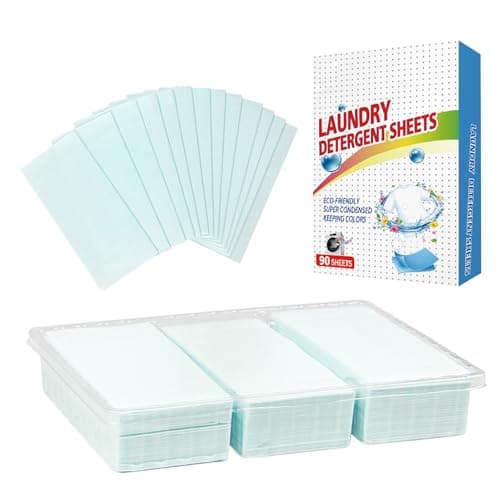 Washing Sheets Detergent, 90 Sheets Deep Stain Removal Laundry Detergent, Portable Laundry Soap Sheet for Home Travel
