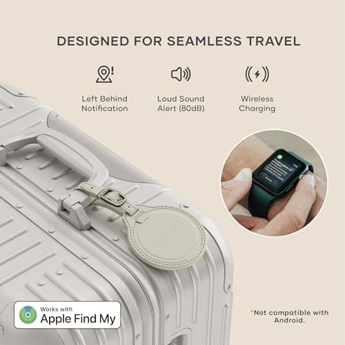 SATECHI FindAll™ Luggage Tag, Find My Compatible for iPhone & iPad, Sand — view 2