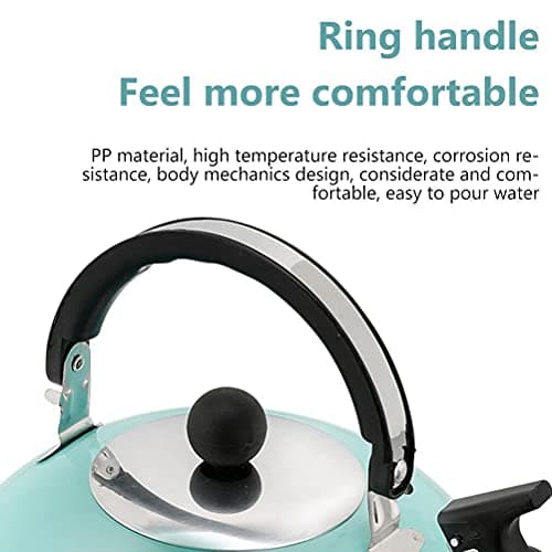 Yosoo Health Gear Stainless Steel Whistling Camping Kettle, 1.5L (Sky Blue) — view 2
