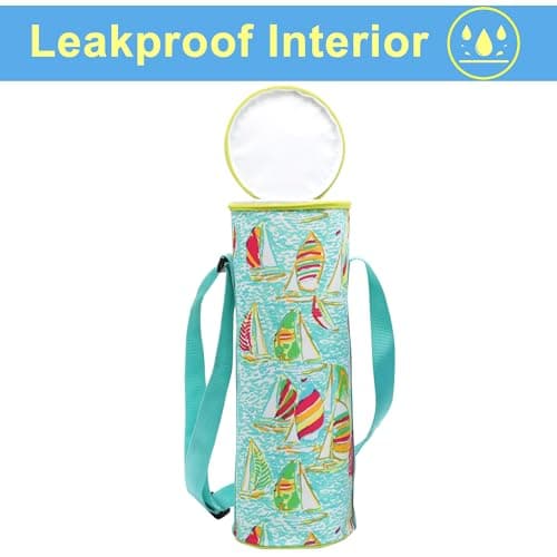 Leberna Wine Bag Single Bottle Carrier Tote Green 2L — view 3