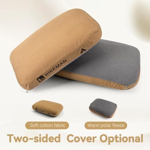 HIKEMAN Camping Memory Foam Pillow - Ultralight Travel Pillow Neck Support Pillow,Soft Ergonomic Sleeping Pillows for Camping,Car,Beach,Office (Purple) — view 6