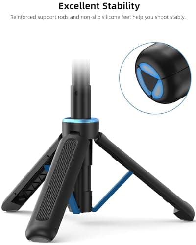 14.5"/37cm Mini Tripod & Selfie Stick for DJI Osmo Pocket 4P/4/3, All GoPro — view 6