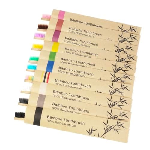 1000x Bamboo Toothbrush Individually Wrapped Bulk Toothbrushes Perfect for Airbnb, Hotels, Travel and More! Eco Friendly Bio Degradable (10) — view 3