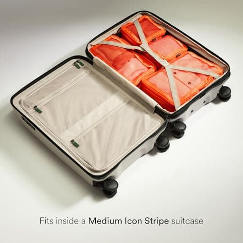 ANTLER - Compression Packing Cubes, Set of 4 Essential Packing Cubes for Suitcases and Backpacks - Holiday, Travel & Accessories Organiser, Easy Clothes and Shoe Storage - Coral — view 5