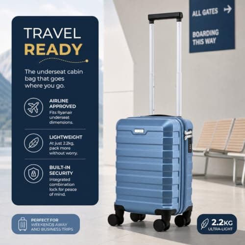 RMW Suitcase Ryanair Underseat Cabin Bag 40x30x20cm with Removable Wheels — view 4