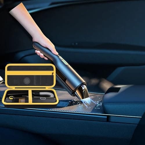 Elprico for Fanttik Slim V8 Mate Car Vacuum Hard Case,Portable Hard Storage Case,Fanttik Cordless V8/V10 Car Vacuum Organizer,Black (Case Only) — view 3