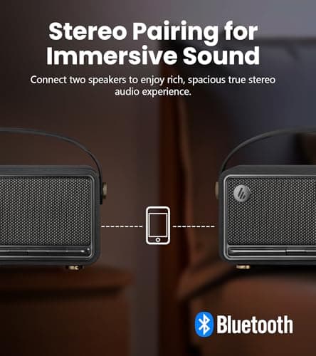 Edifier MP330 Portable Bluetooth Speaker with Hi-Res Audio 40W, Retro Black — view 5