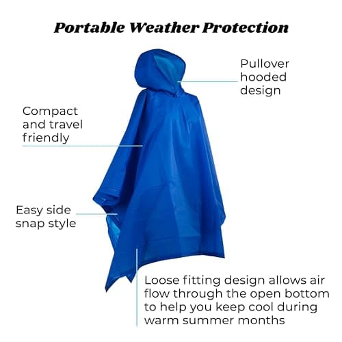 Totes womensRP1Unisex Rain Poncho Fashion Scarf - Red - One Size — view 3