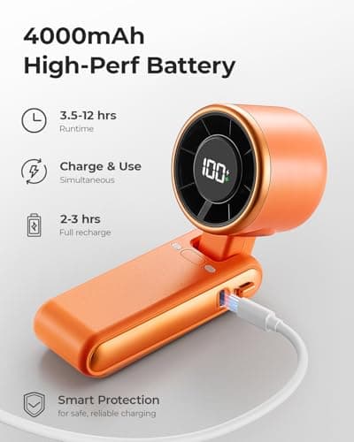 Bearwind Portable Handheld Fan, 9m/s Turbo Fan, USB Rechargeable, Up to 12H — view 5