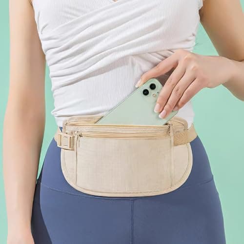 2 Pcs Secure Travel Money Belt Anti-Theft Waterproof Pouch Passport Holder — view 6