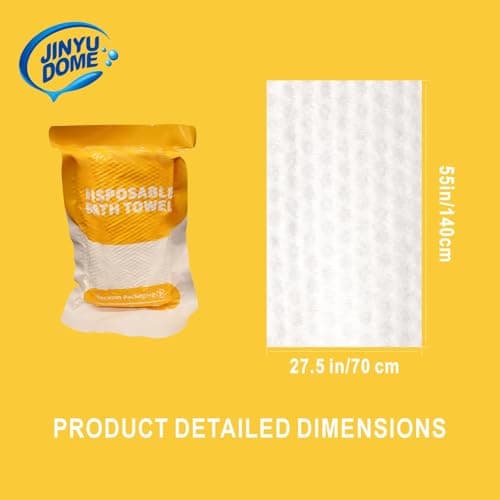 JINYUDOME Disposable Bath Towel, Big Shower Towels, Portable Package for Travel,Hotel, Trip, Camping Use. Soft and Large Luxury Body Towels, 27.5 x 55 inch, White (5) — view 2