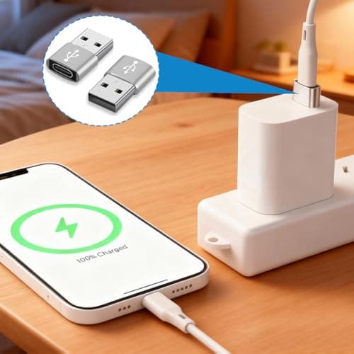 YCSONLY 4 Pack USB-C to USB Adapter, USB Type-C Female to USB-A Male Converter, 3A Fast Charging 480Mbps Data Transfer OTG Adapter for iPhone, iPad, Smartphones, Tablets & Laptops — view 4