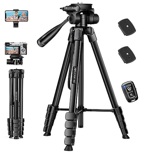 JOILCAN Camera Tripod Stand for DSLR, 67" Phone Tripod for iPhone 17/16/15