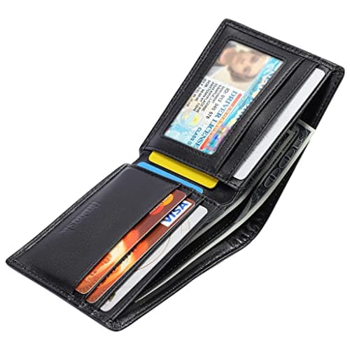 Hoobest RFID Blocking Genuine Leather Wallet Men Slim Wallet Travel Wallet — view 2