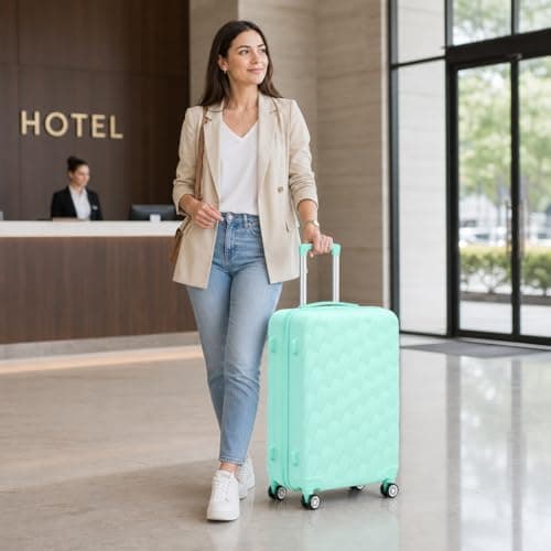 CMY Suitcase 24 Inch Medium Hard Shell Check-in Luggage — view 6