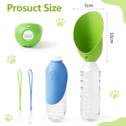 Adiwo 2Pcs Portable Silicone Pet Water Fountain, Dog Water Dispenser — view 2
