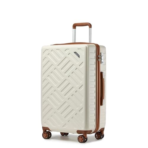 Supercase Medium Size Suitcase 24 inch Lightweight Luggage 20kg ABS+PC Hard Shell Suitcase with TSA Lock Spinner Wheels