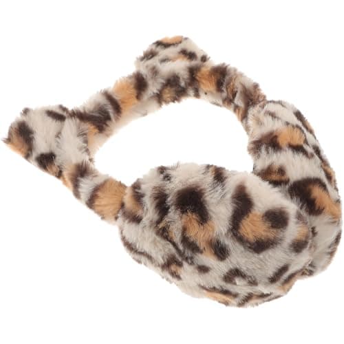 TOYANDONA Plush Winter Earmuff Leopard Print Ear Warmer for Women Girls