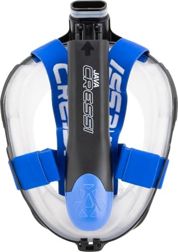 CRESSI since 1946 Java Adult Full Face Mask Compact Fit Black/Blue L/XL — view 3
