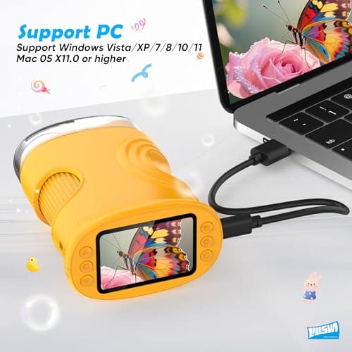 4K Kids' Microscopes, Portable Mini Pocket 1000X Handheld Microscope — view 6