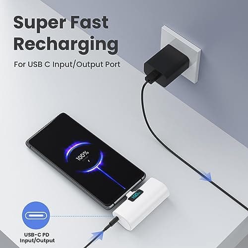 [2-Pack] Power Bank for iPhone 17/16/15 Series, 5200mAh Portable Charger PD — view 5
