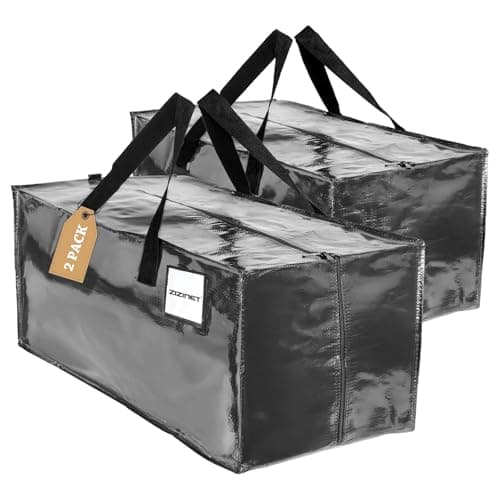 Moving Bags 2 Pack 90L Heavy Duty Extra Large Clothes Packing Boxes Black