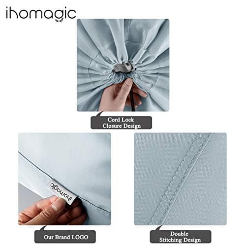 IHOMAGIC Large Travel Laundry Bag, Large Laundry Bag, Wash Me Storage Bag, Hand Washable, Lightweight Bag for Dirty Clothes 120L for Dorm Camp and Apartments Travel, Silver — view 3