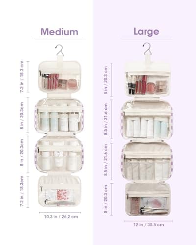 Narwey Checkered Hanging Travel Toiletry Bag for Women Toiletries Wash Bag — view 5