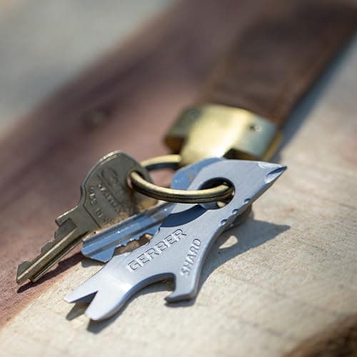 Gerber Gear Shard 7-in-1 Keychain Bottle Opener Multitool with Screwdriver, Gifts for Men - Silver — view 6