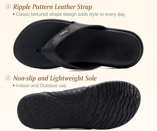 KuaiLu Womens Arch Support Flip Flops Yoga Mat Cushioned Orthopedic Sandals — view 6