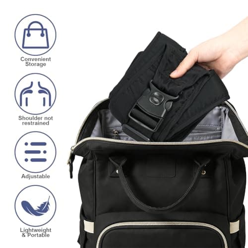 AYESY Baby Carrier, Portable Toddler Sling Carrier with Adjustable Thick Shoulder Straps, Soft Baby Sling for Newborn Up to 3-24 Months, Breathable and Comfortable(Black) — view 6