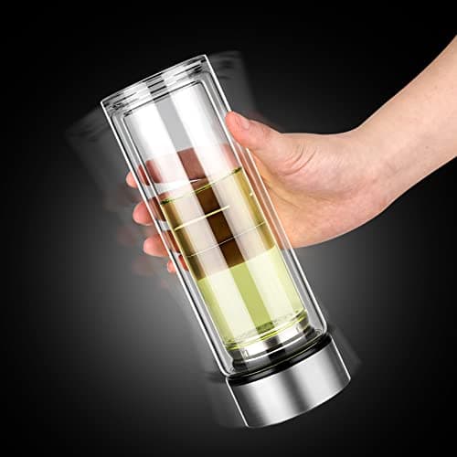 PARACITY Cold Brew Tea Bottle, Double Wall Glass Travel Mug 12oz/350ml — view 3