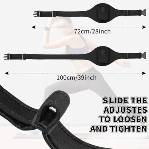 Adjustable Waist Bag for Wireless Microphones | Synthetic Fabric Sweat-Proof Pouch for Fitness Coaches Actors Sports Black — view 2