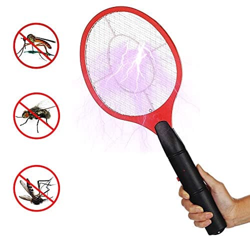 Electric Fly Swatter, Bug Zapper Racket, Battery Powered Mosquito Swatter for Indoor Outdoor Use, Handheld Fly Killer with 3-Layer Safety Mesh, Portable Insect Swatter for Camping Garden Travel(Blue) — view 5